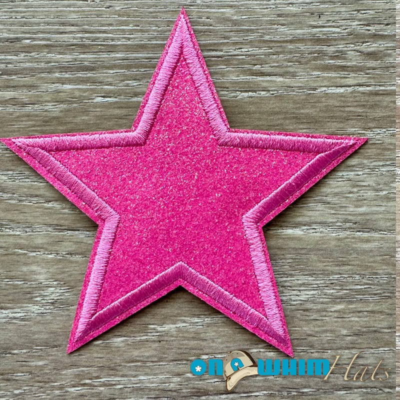 On A Whim Hats Sparkly Star Iron-On Patch