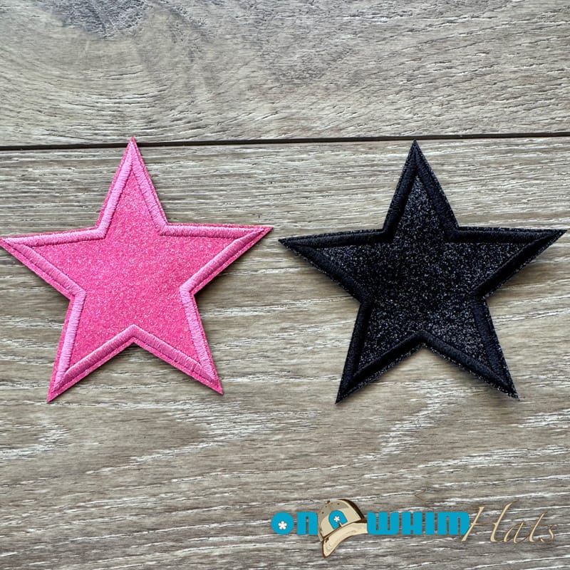 On A Whim Hats Sparkly Star Iron-On Patch