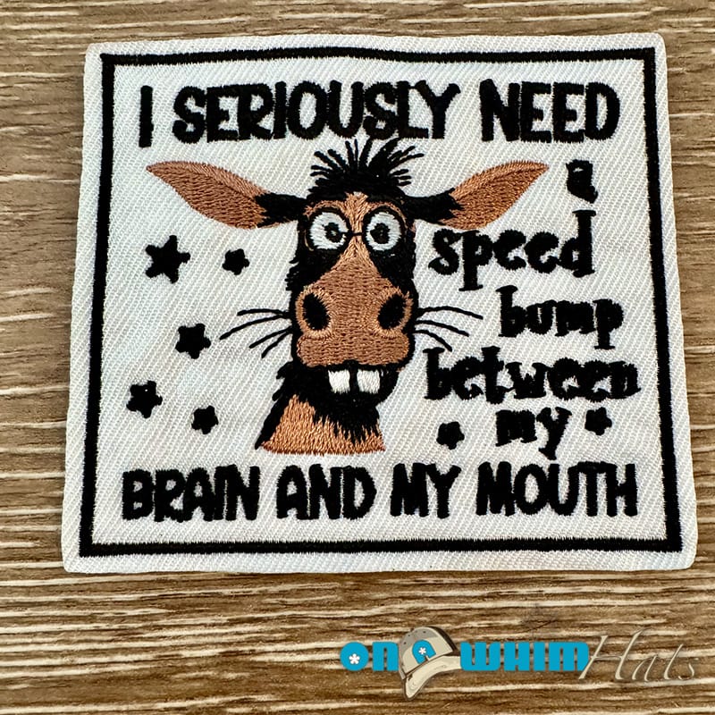 On A Whim Hats Speed-bump Iron-On Patch