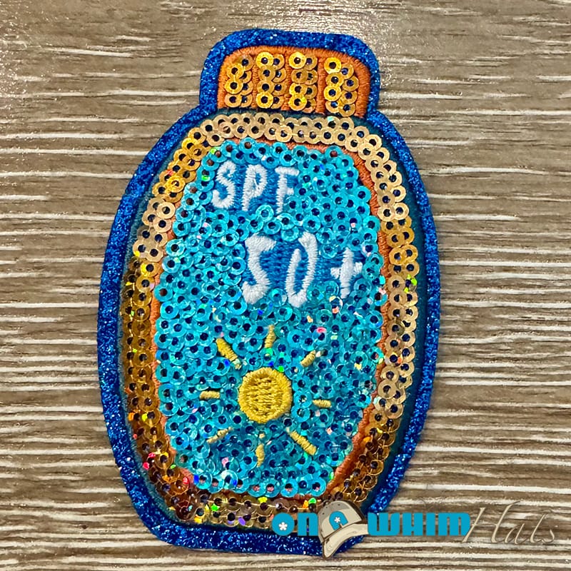 On A Whim Hats SPF Sequin Iron-On Patch
