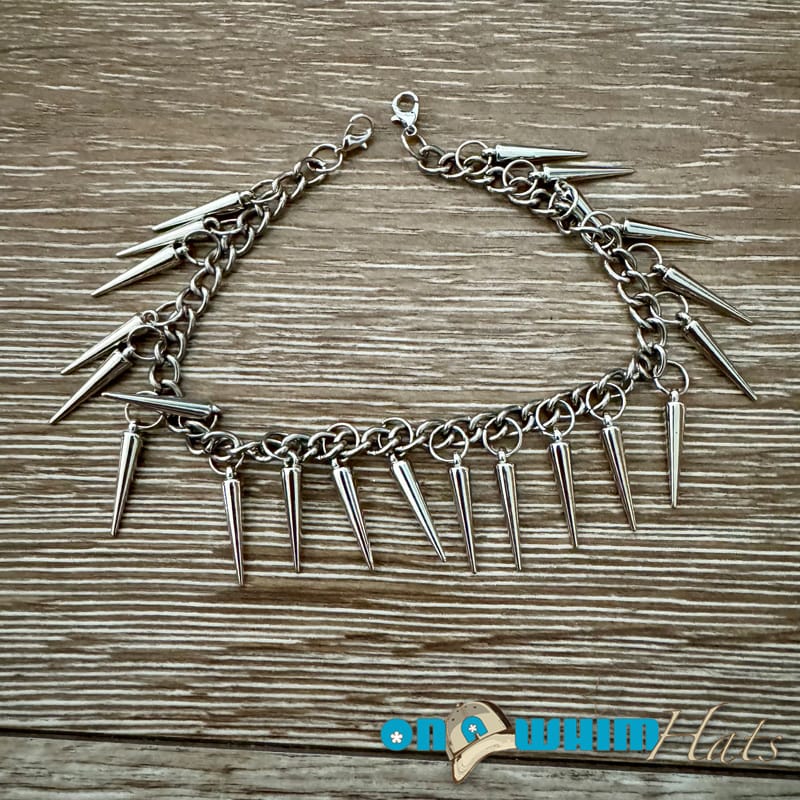 On A Whim Hats Spiked Hat Chain