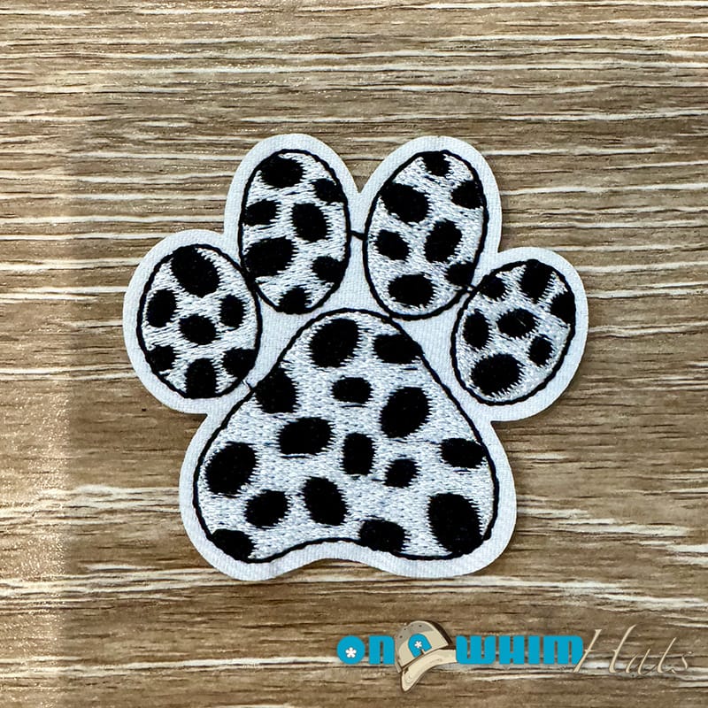 On A Whim Hats Spotted Paw Iron-On Patch