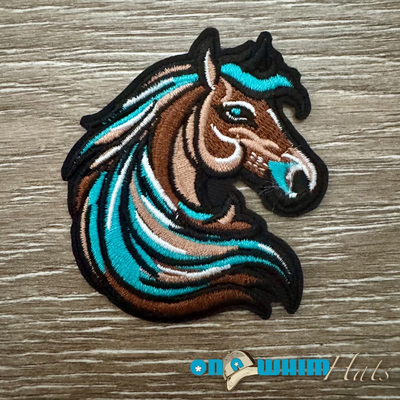 On A Whim Hats Stallion Iron-On Patch