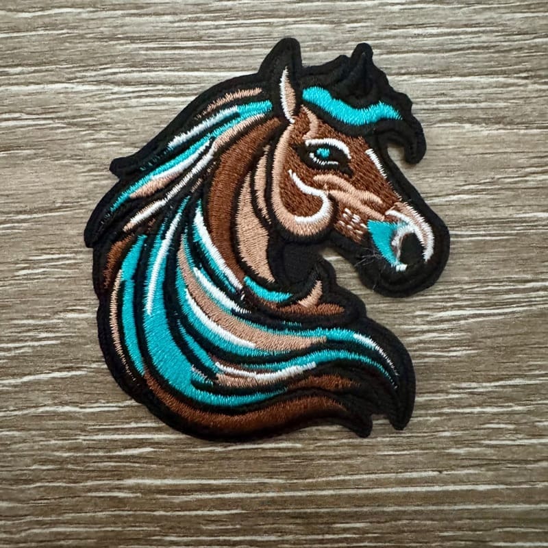 On A Whim Hats Stallion Iron-On Patch