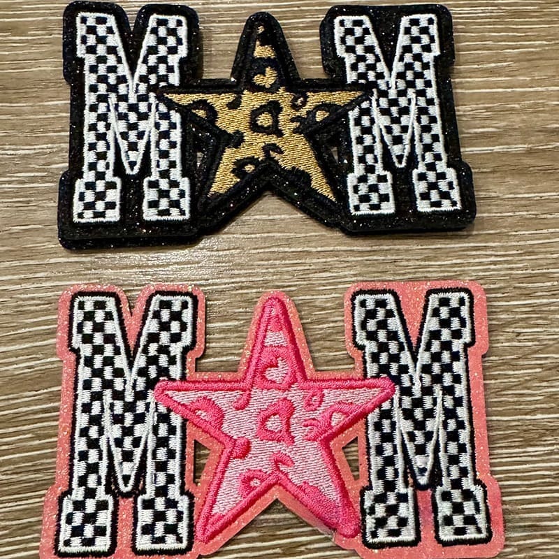 On A Whim Hats Star Mom Iron-On Patch