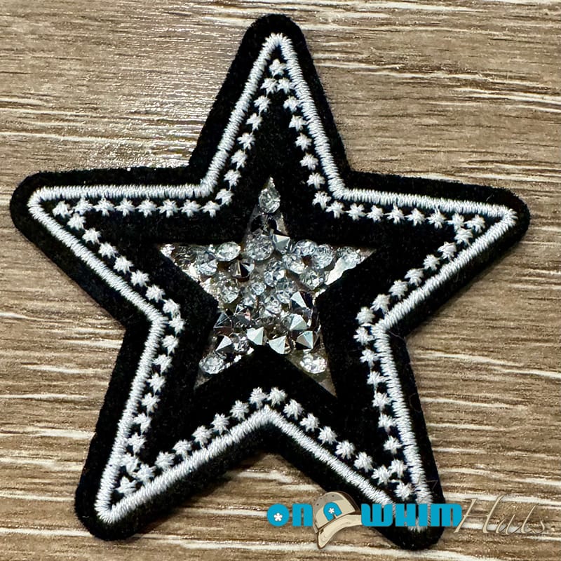 On A Whim Hats Starburst Embroidered Iron-On Patch
