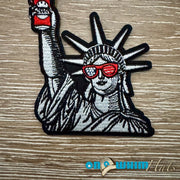 On A Whim Hats Statue of Liberty with Beer Iron-On Patch