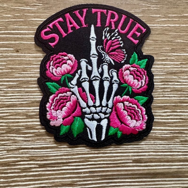 On A Whim Hats Stay True Iron-On Patch