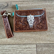 On A Whim Hats Steerhead Genuine Cowhide and Leather Credit Card Holder