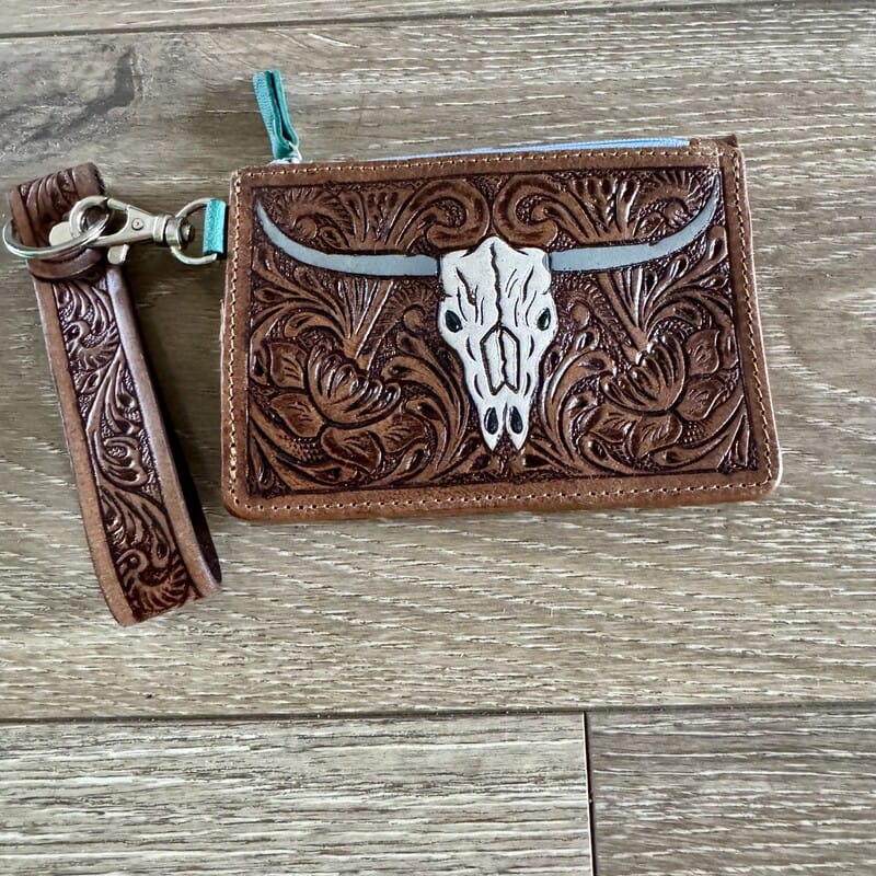 On A Whim Hats Steerhead Genuine Cowhide and Leather Credit Card Holder