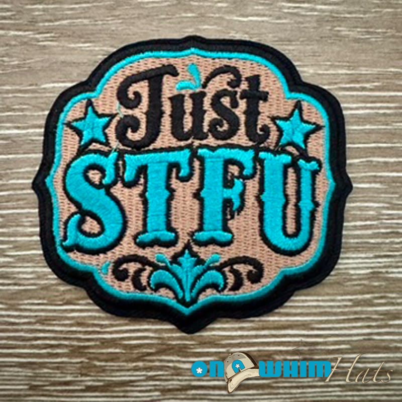 On A Whim Hats STFU Iron-On Patch