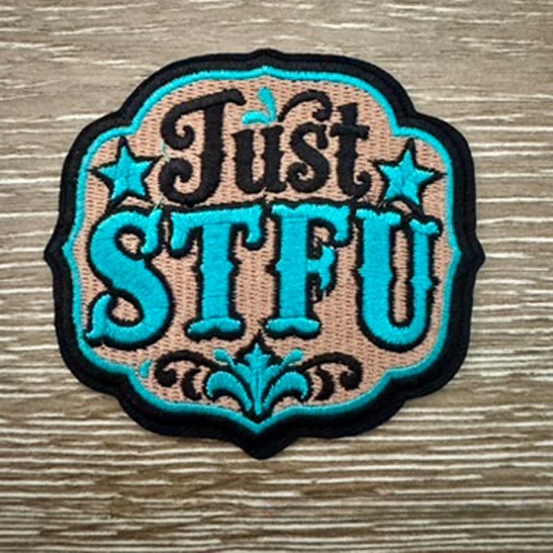 On A Whim Hats STFU Iron-On Patch