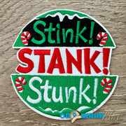 On A Whim Hats Stink Stank Stunk Iron-On Patch