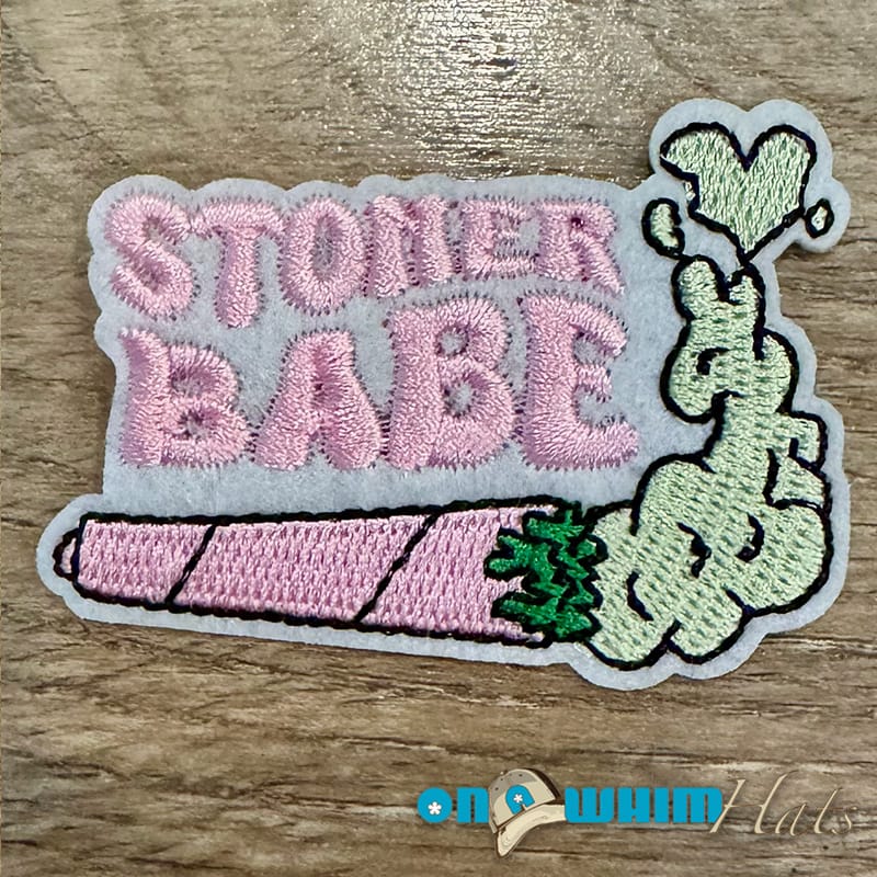 On A Whim Hats Stoner Babe Iron-On Patch