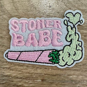 On A Whim Hats Stoner Babe Iron-On Patch