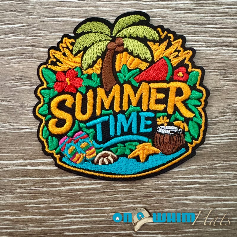 On A Whim Hats Summertime Iron-On Patch