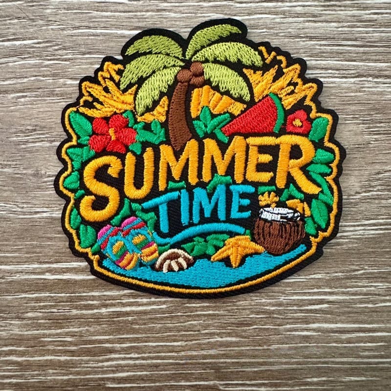 On A Whim Hats Summertime Iron-On Patch