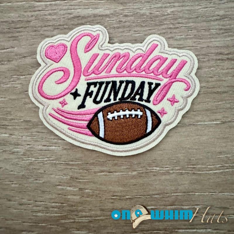 On A Whim Hats Sunday Funday Iron-On Patch