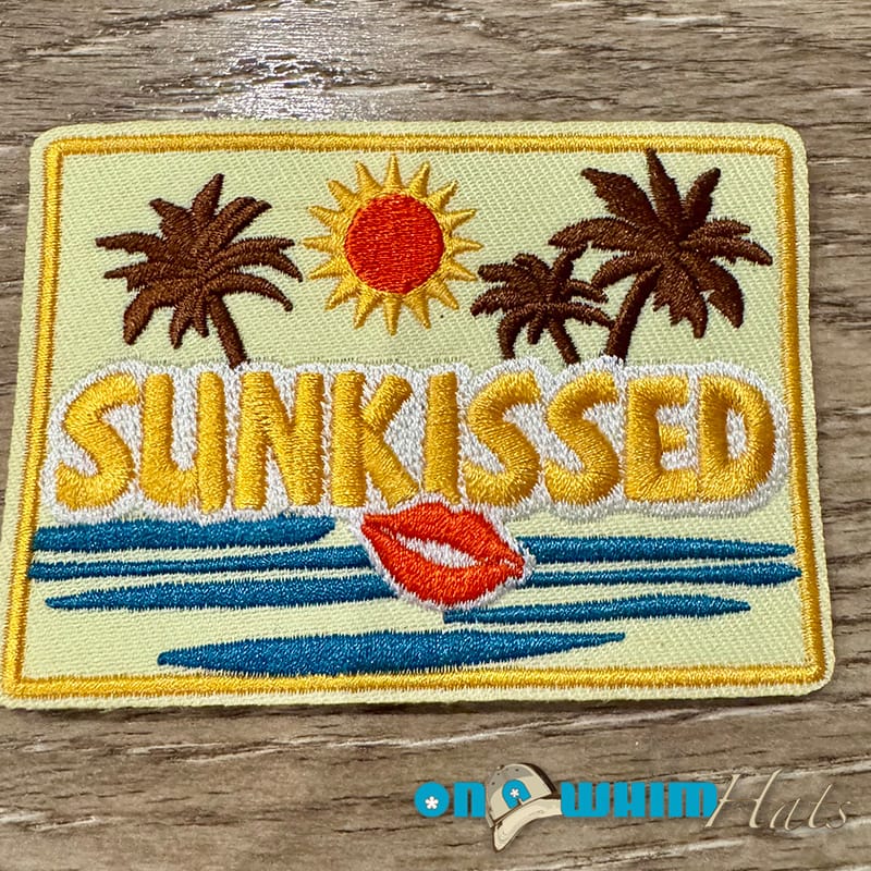 On A Whim Hats Sunkissed Embroidered Iron-On Patch