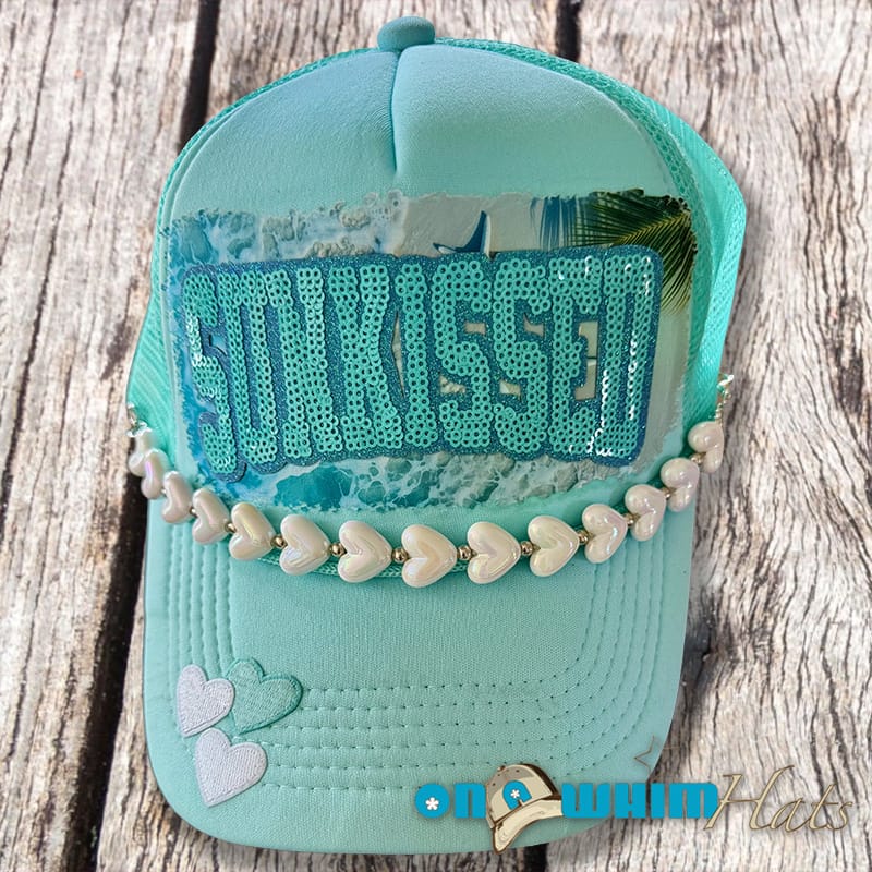 On A Whim Hats Sunkissed Handmade Trucker Hat