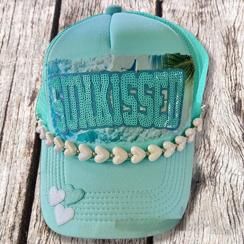 On A Whim Hats Sunkissed Handmade Trucker Hat