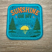 On A Whim Hats Sunshine on My Mind Leather Iron-On Patch