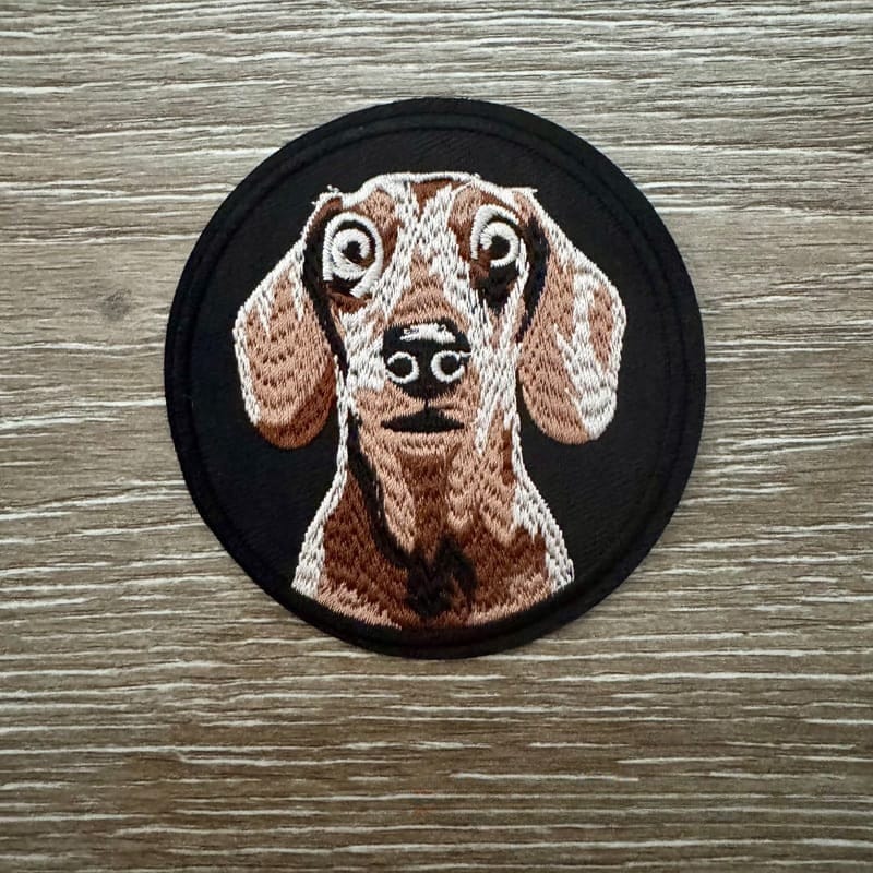 On A Whim Hats Surprised Dog Iron-On Patch