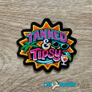 On A Whim Hats Tanned and Tipsy Girl Iron-On Patch