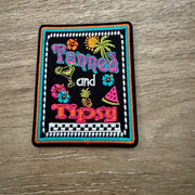 On A Whim Hats Tanned and Tipsy Iron-On Patch