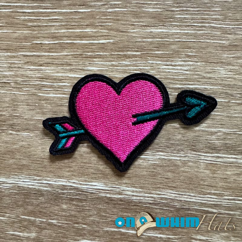 On A Whim Hats Tattoo Heart Iron-On Patch