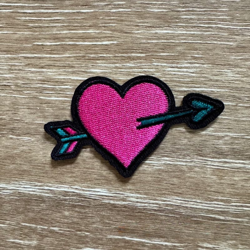 On A Whim Hats Tattoo Heart Iron-On Patch