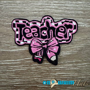 On A Whim Hats Teacher Iron-On Patch