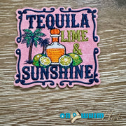 On A Whim Hats Tequila and Sunshine Leather Iron-On Patch