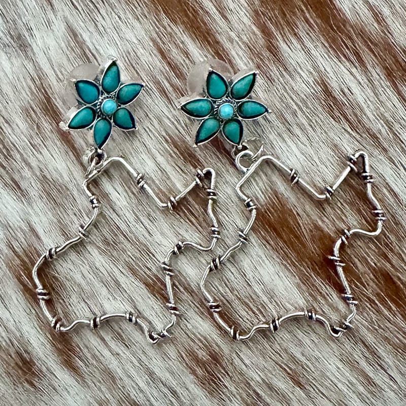 On A Whim Hats Texas Girl Earrings