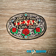 On A Whim Hats Texas Iron-On Patch
