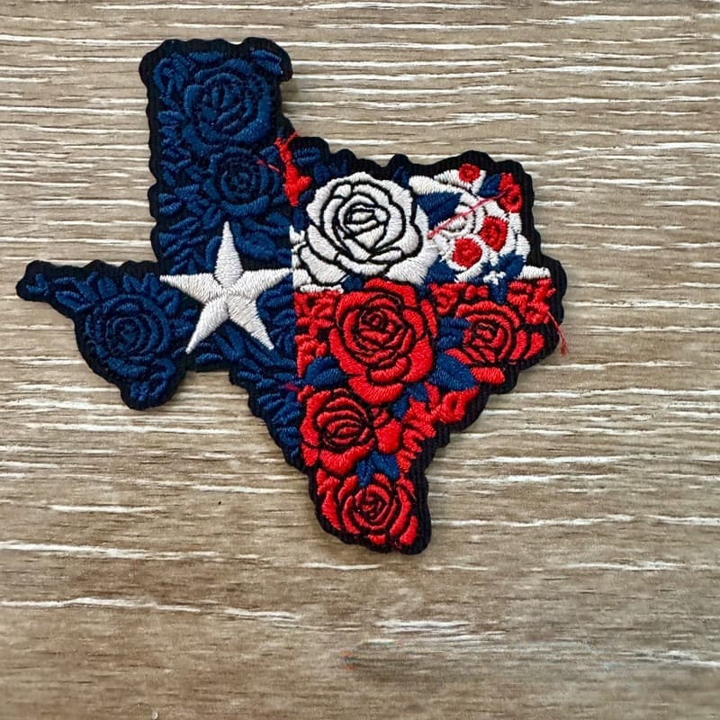 On A Whim Hats Texas Iron-On Patch