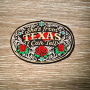 On A Whim Hats Texas Iron-On Patch