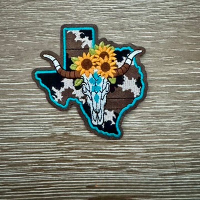 On A Whim Hats Texas Leather Iron-On Patch
