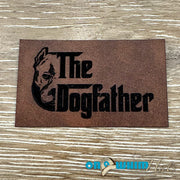 On A Whim Hats The Dogfather Leatherette Iron-On Patch