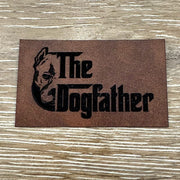 On A Whim Hats The Dogfather Leatherette Iron-On Patch