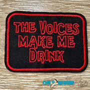 On A Whim Hats The Voices Embroidered Iron-On Patch