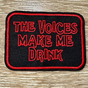 On A Whim Hats The Voices Embroidered Iron-On Patch