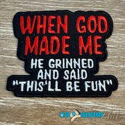 On A Whim Hats This Should Be Fun Iron-On Patch