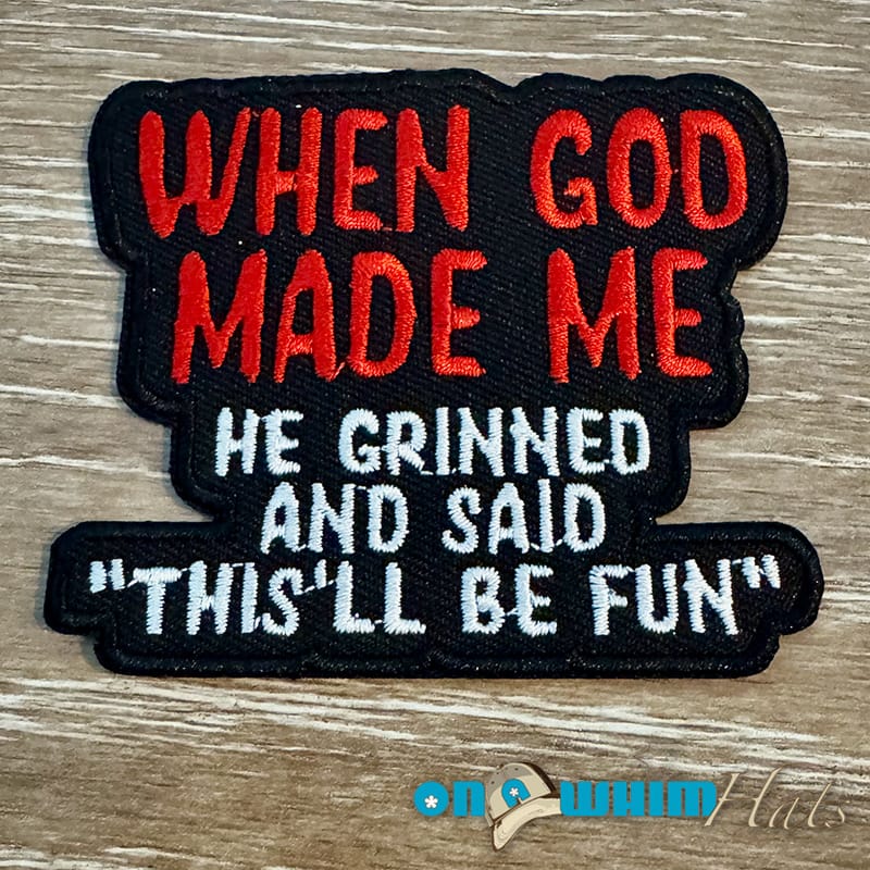 On A Whim Hats This Should Be Fun Iron-On Patch