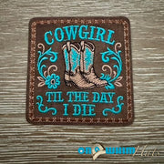 On A Whim Hats Til I Die Leather Iron-On Patch