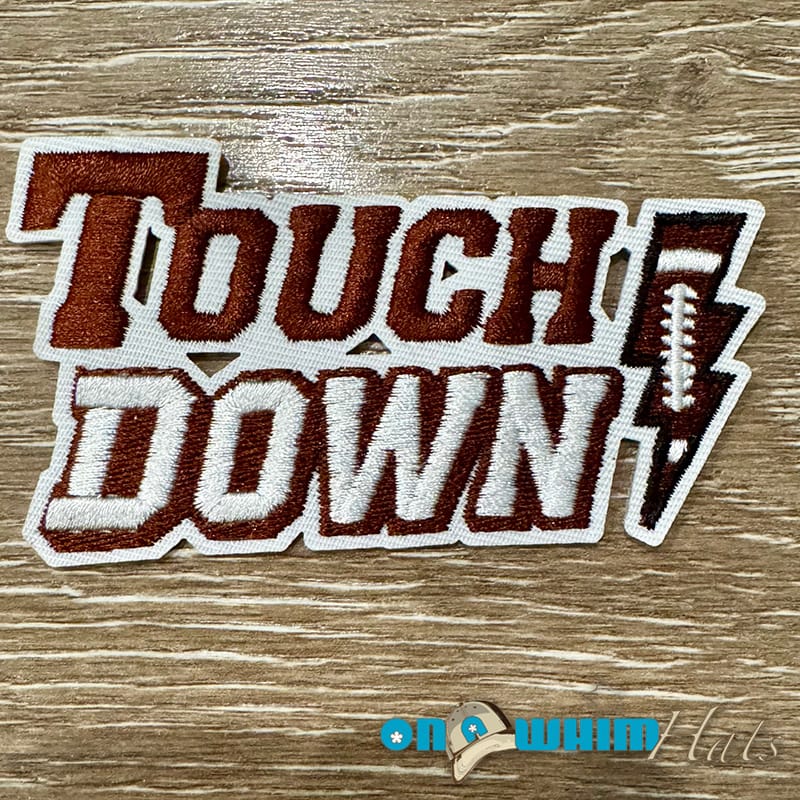 On A Whim Hats Touchdown Embroidered Iron-On Patch