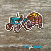 On A Whim Hats Tractor Iron-On Patch