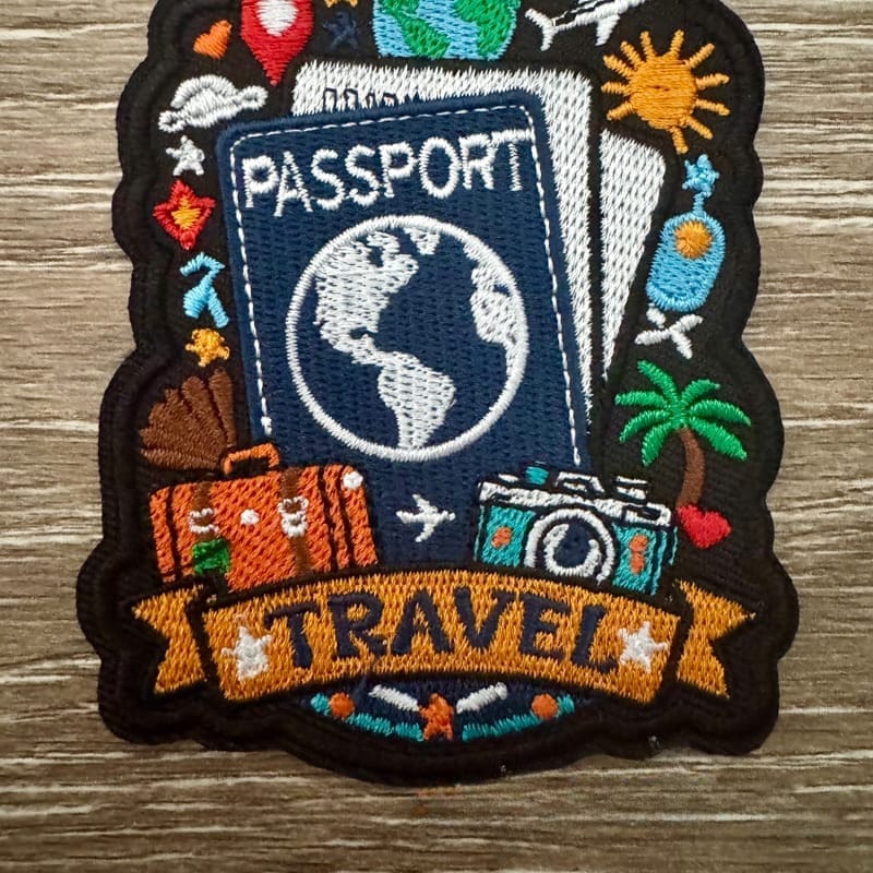 On A Whim Hats Travel Iron-On Patch