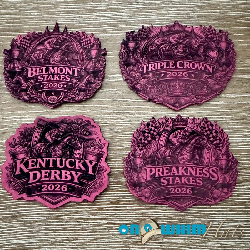 On A Whim Hats Triple Crown Patches
