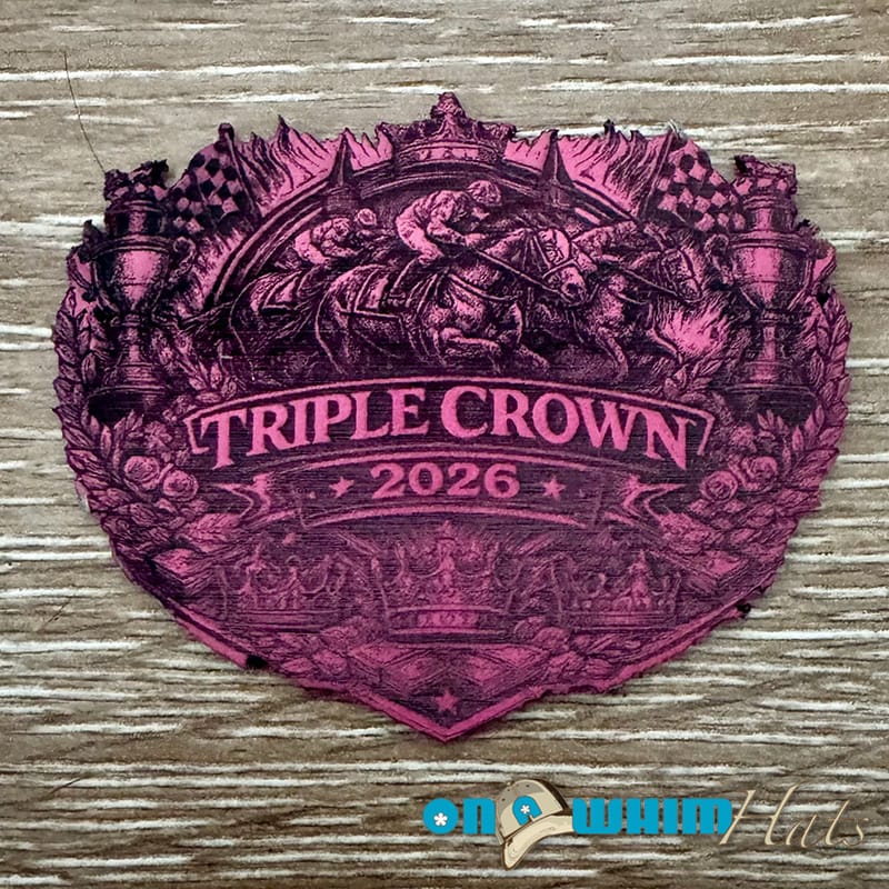 On A Whim Hats Triple Crown Patches
